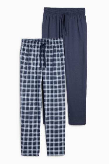 Herren - Multipack 2er - Pyjamahose - dunkelblau