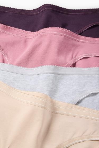 Damen - Multipack 4er - Slip - dunkelrosa