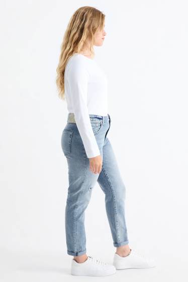 Donna - Boyfriend jeans - vita media - LYCRA® - jeans azzurro
