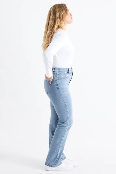 Dames - Bootcut jeans - high waist - jeanslichtblauw