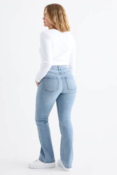 Dames - Bootcut jeans - high waist - jeanslichtblauw