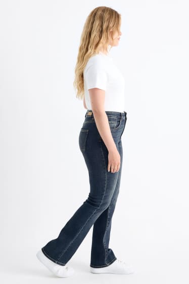 Dona - Bootcut jeans - high waist - texà blau fosc