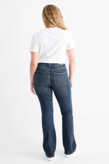 Dona - Bootcut jeans - high waist - texà blau fosc
