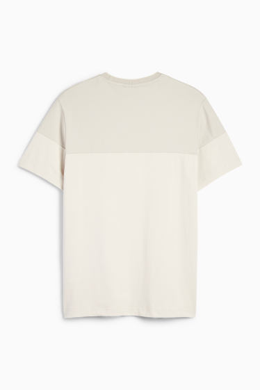 Pánské - Tričko - regular fit - béžová
