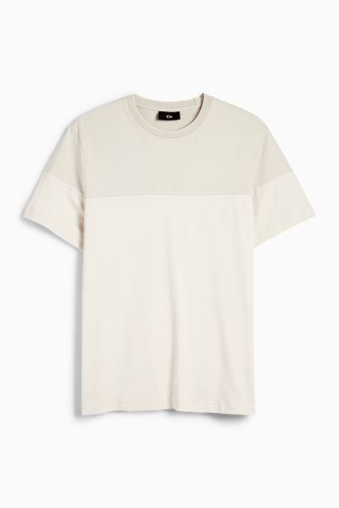 Pánské - Tričko - regular fit - béžová