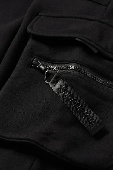 Herren - Cargo-Jogginghose - schwarz