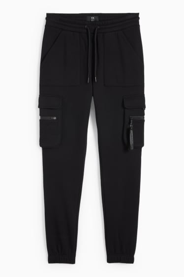 Herren - Cargo-Jogginghose - schwarz