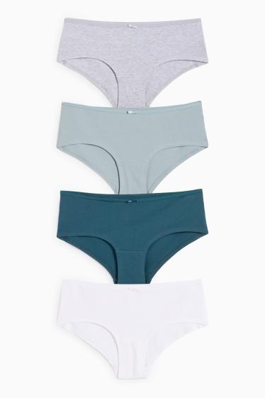 Damen - Multipack 4er - Hipster - grün