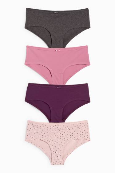 Women - Multipack of 4 - bikinis - rose
