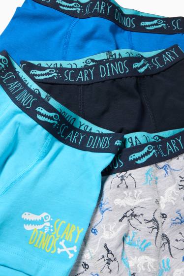 Kinder Buben - Multipack 5er - Dino - Boxershorts - dunkelblau