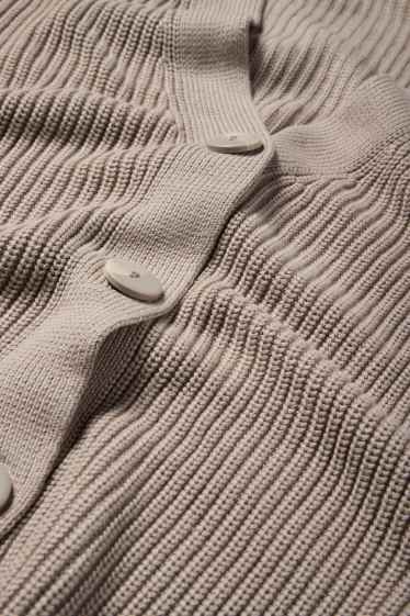 Damen - Strickjacke - taupe
