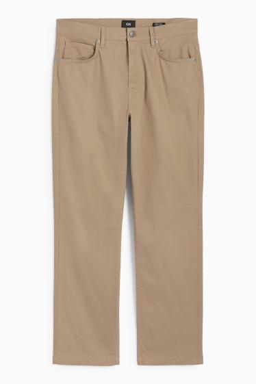 Pánské - Kalhoty - regular fit - béžová