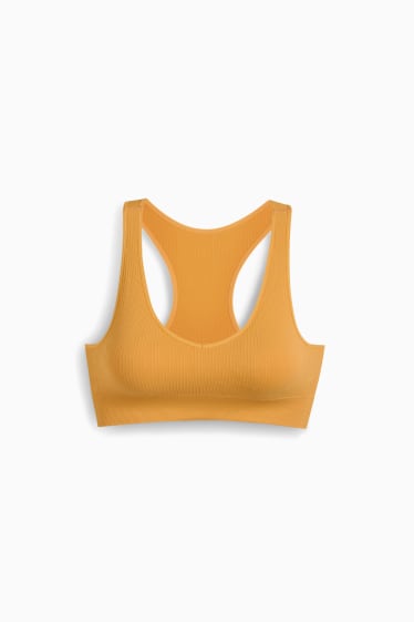 Femmes - Soutien-gorge de sport - ampliforme - sans coutures - orange clair