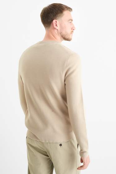 Herren - Pullover - hellbeige