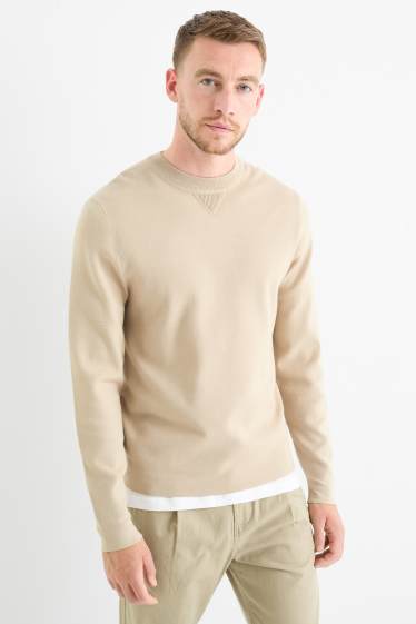 Herren - Pullover - hellbeige