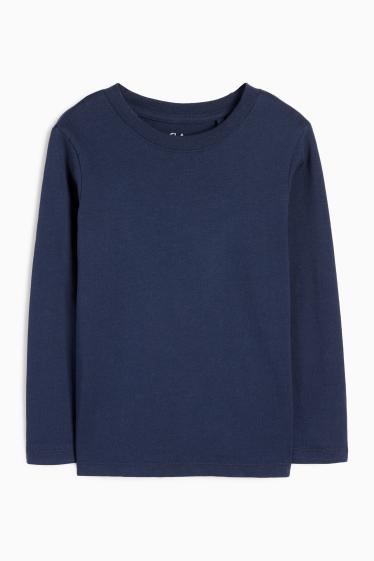 Kinder Jungen - Langarmshirt - dunkelblau