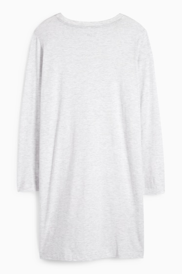 Donna - Camicia da notte - grigio chiaro melange