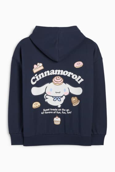 Kinder Mädchen - Cinnamoroll - Sweatjacke mit Kapuze - dunkelblau