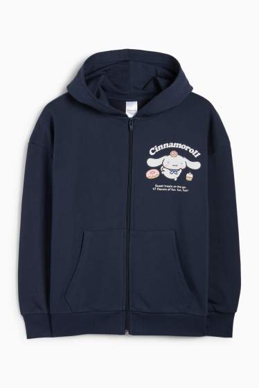 Kinder Mädchen - Cinnamoroll - Sweatjacke mit Kapuze - dunkelblau
