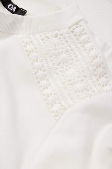 Damen - Sweatshirt - weiß