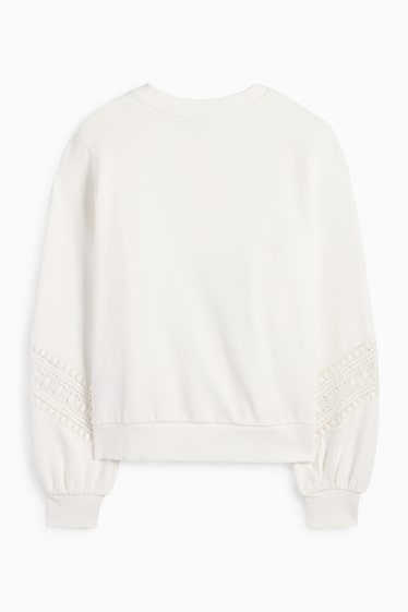 Damen - Sweatshirt - weiß