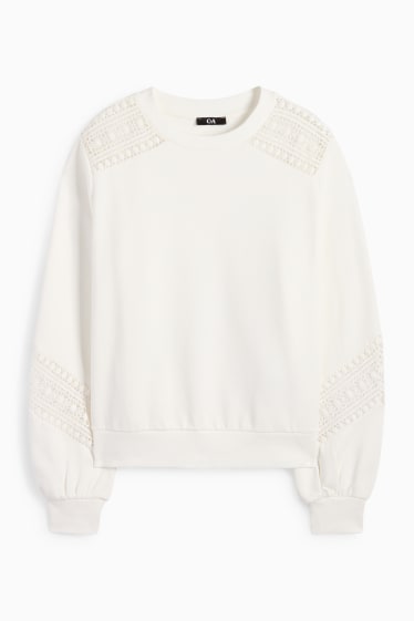 Damen - Sweatshirt - weiß