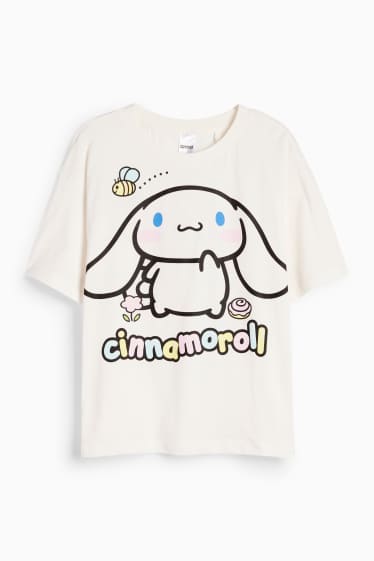 Kinder Mädchen - Cinnamoroll - Kurzarmshirt - cremeweiss