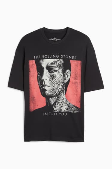 Pánské - Tričko - relaxed fit - Rolling Stones - černá