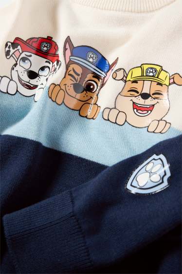 Kinderen: jongens - PAW Patrol - Chase, Marshall, Rubble - trui - donkerblauw