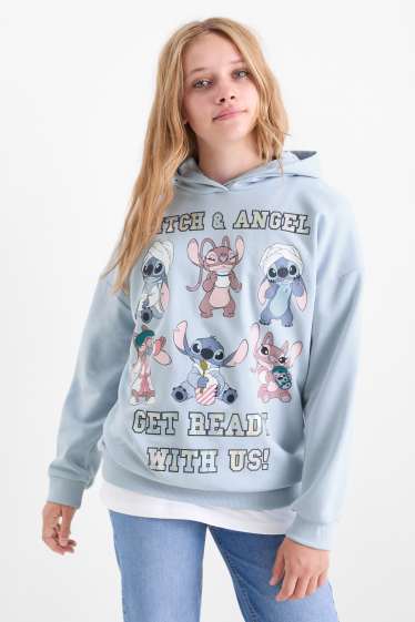 Kinder Mädchen - Lilo & Stitch - Hoodie - hellblau