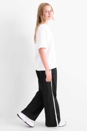 Kinder Mädchen - Stoffhose - schwarz