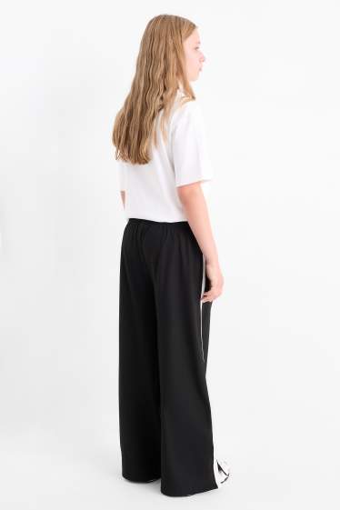 Kinder Mädchen - Stoffhose - schwarz