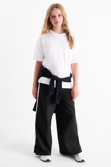 Kinder Mädchen - Stoffhose - schwarz