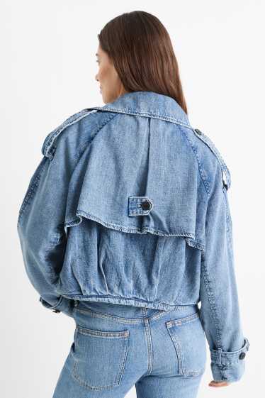Femmes - Veste en jean courte - jean bleu