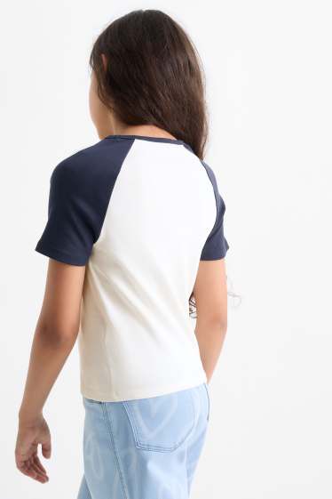 Kinderen: meisjes - Pasadena - T-shirt - donkerblauw / wit