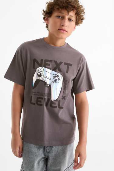 Kinder Jungen - Multipack 2er - Gaming - Kurzarmshirt - schwarz