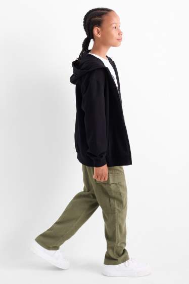Bambini - Pantaloni cargo - misto lino - kaki