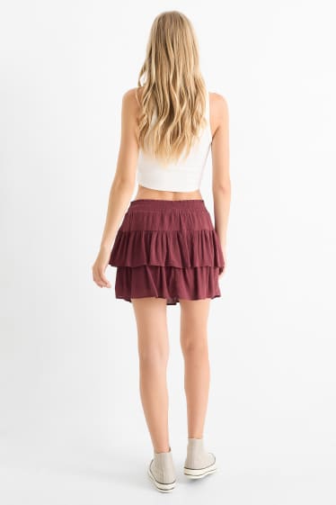 Dámské - Sukně skort - bordeaux