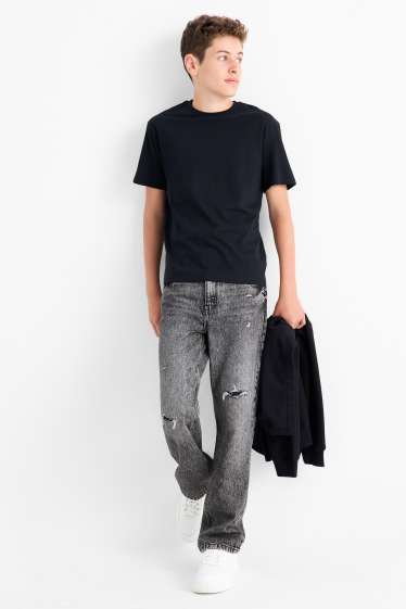 Děti - chlapci - Relaxed jeans - džíny - šedé