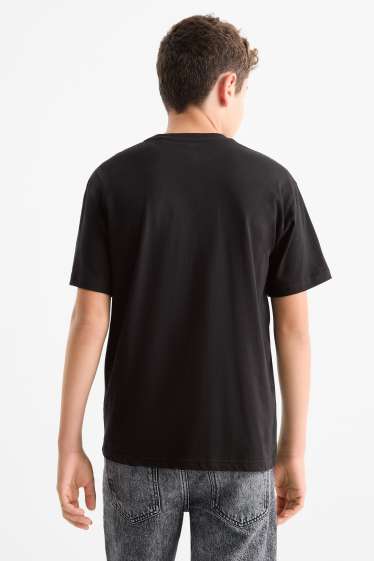 Kinder Jungen - Rennwagen - Kurzarmshirt - schwarz