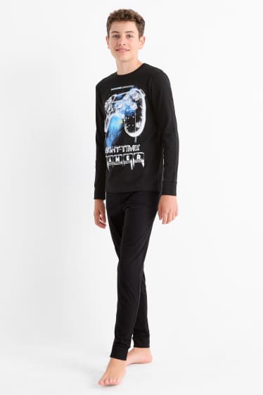 Kinder Buben - Multipack 2er - Gaming - Pyjama - 4 teilig - dunkelblau