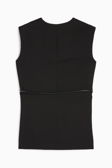 Damen - Business-Weste - Relaxed Fit - schwarz