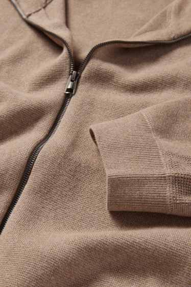 Herren - Strickjacke - beige