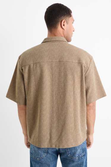 Herren - Hemd - Regular Fit - Kent - strukturiert - khaki
