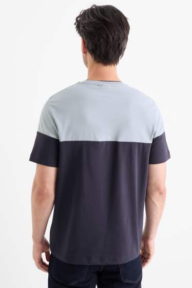 Pánské - Tričko - regular fit - modrá
