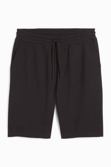 Men - Shorts - textured - black