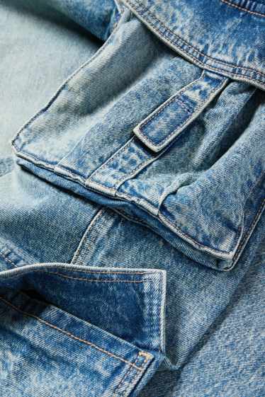 Kinderen: meisjes - Cargojeans - jeanslichtblauw