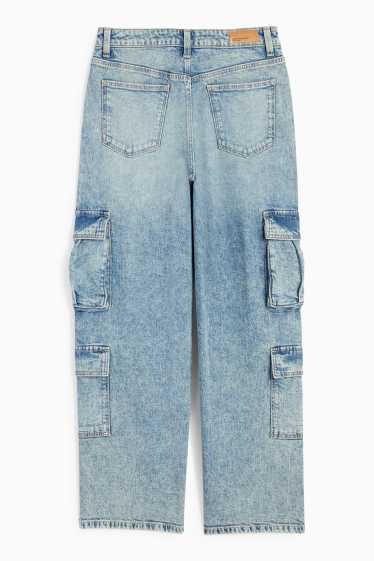 Kinderen: meisjes - Cargojeans - jeanslichtblauw
