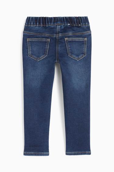 Kinder Mädchen - Blume - Skinny Jeans - Thermojeans - jeansblau