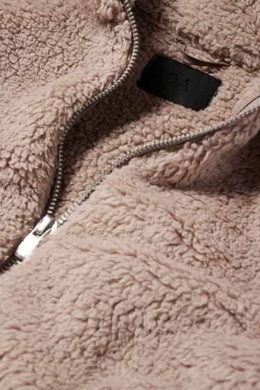Donna - Giacca in pelo teddy - marrone chiaro